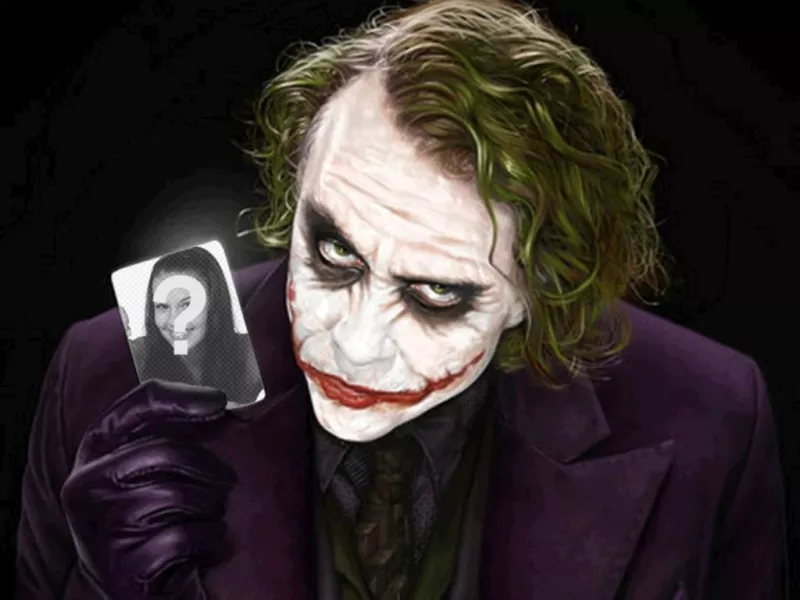Obtenez un moyen facile et simple de cette finition montage professionnel gratuit, composé de Votre photo détenues par Joker, Batman..