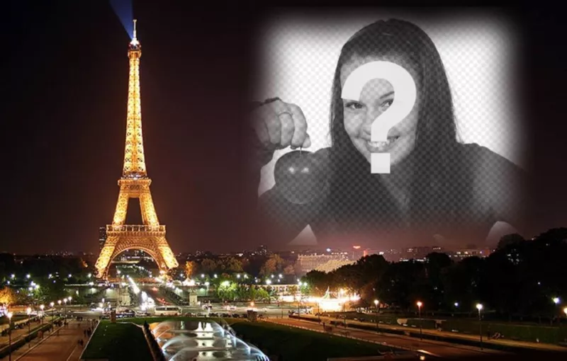 Mettez votre photo en arrière-plan d'une carte postale de la Tour Eiffel et Paris en..