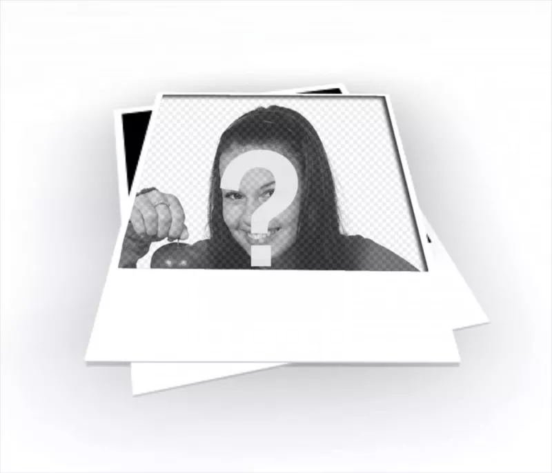 Polaroid style cadre photo en 3D sur un fond blanc. Modifier, envoyer ou mettre la composition de photos simple, téléchargement d'une image..
