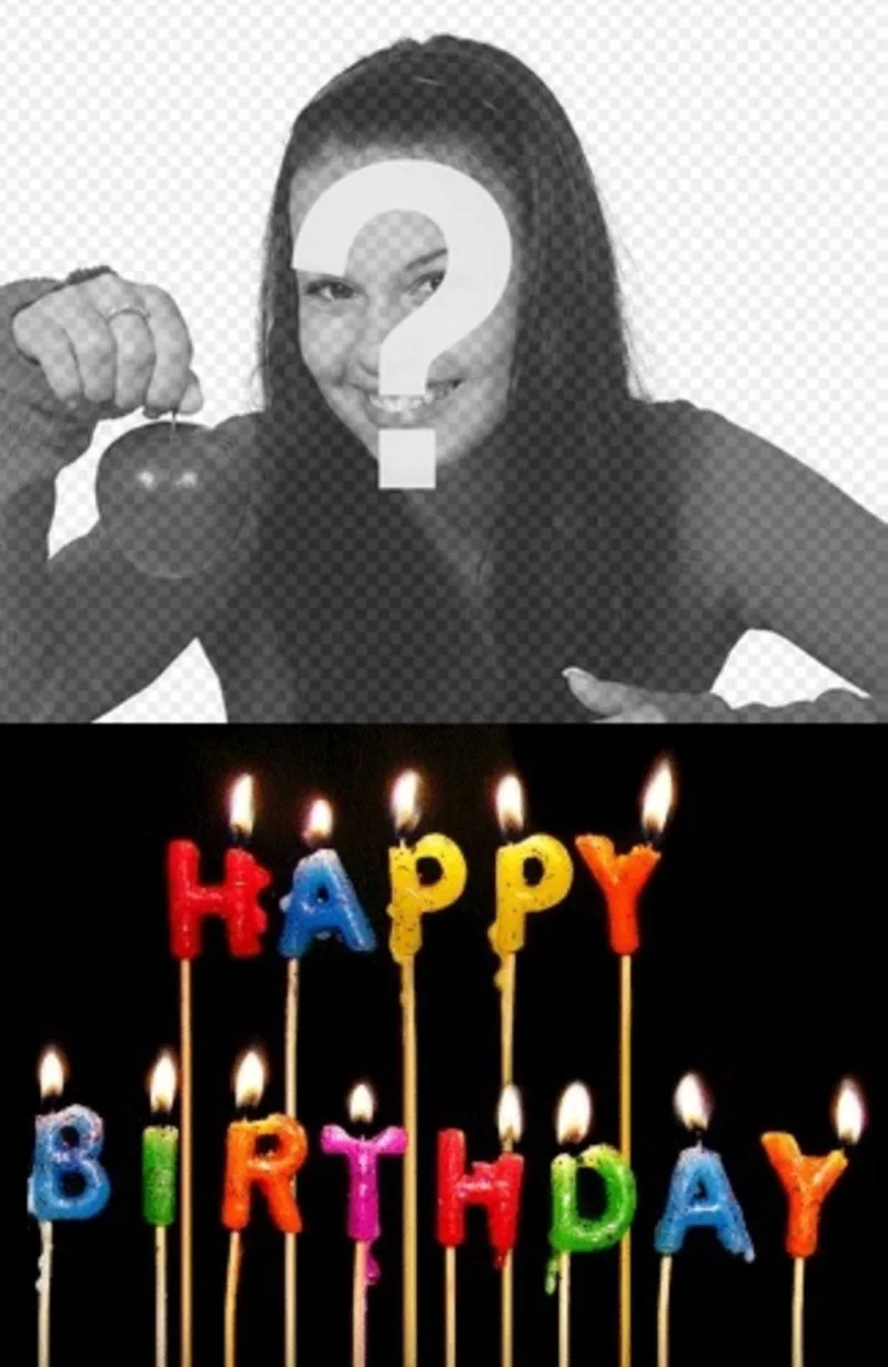 Modèle pour créer une carte d'anniversaire personnalisé avec votre photo, vous pouvez télécharger d'ajouter ces bougies avec le texte couleurs de l'anniversaire. Votre photo apparaîtra dans..