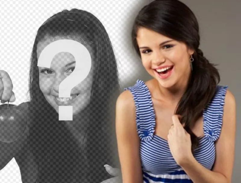 Photomontage avec des célébrités et populaire. Téléchargez votre photo et le chanteur apparaît avec le Texas, États-Unis, Selena..