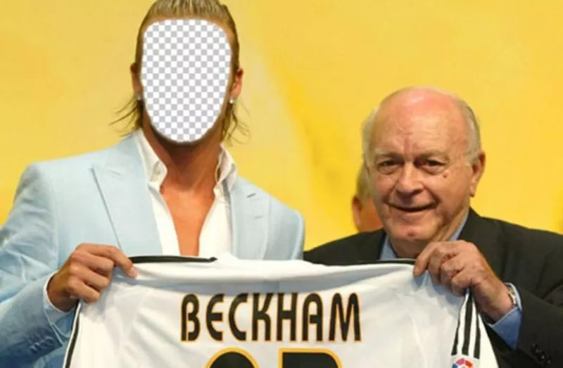 Photomontage de mettre votre visage sur David Beckham du Real Madrid ..