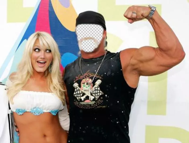 Si vous voulez être Hulk Hogan ceci est votre Photomontage du célèbre combattant. ..