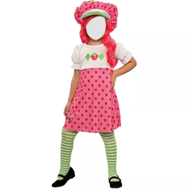 Maintenant, vous pouvez être la poupée * Strawberry Shortcake * avec sa robe et les cheveux rose ..
