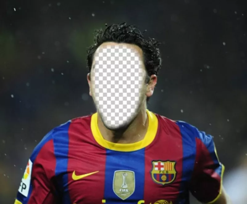 Photomontage du football pour mettre votre visage dans un joueur Barca ..