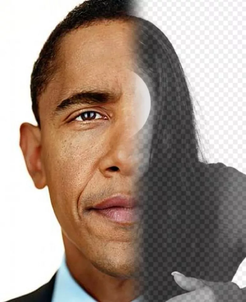 Créer un photomontage avec le visage du président Obama mélangé avec la moitié de votre..