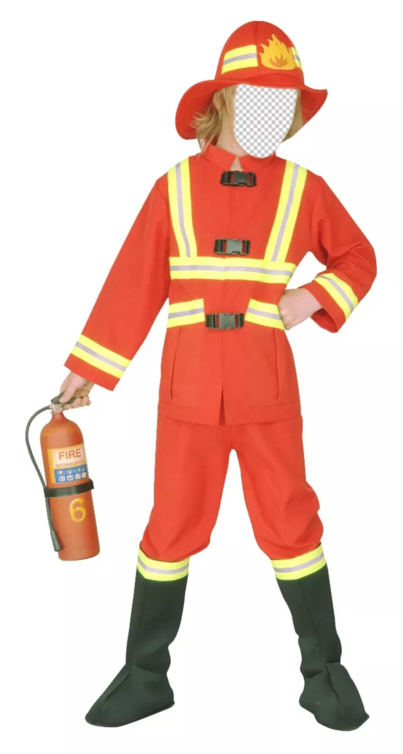 Photomontage de pompier pour déguiser les enfants en ligne ..