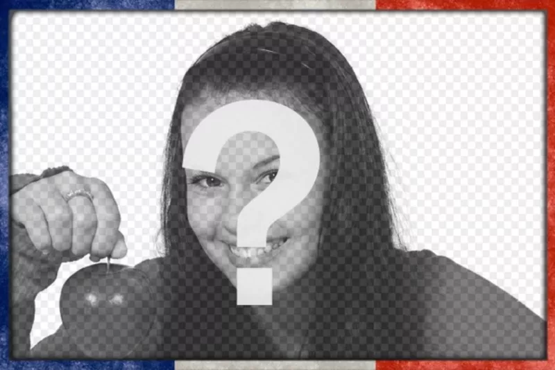 Cadre photo avec le drapeau français sur le bord de personnaliser vos meilleures photos téléchargement de photos en ligne en quelques étapes..
