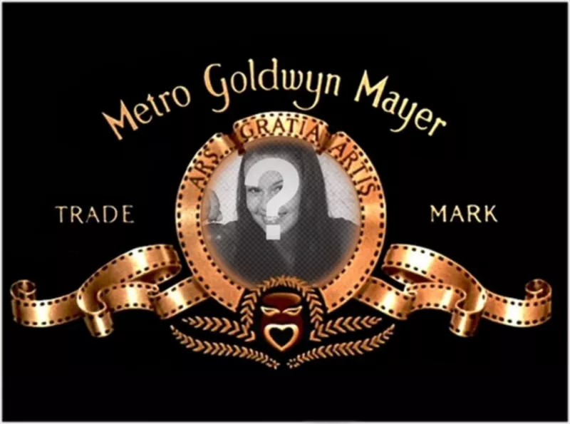 Photo montage pour mettre votre image dans le logo de la Metro Goldwyn..