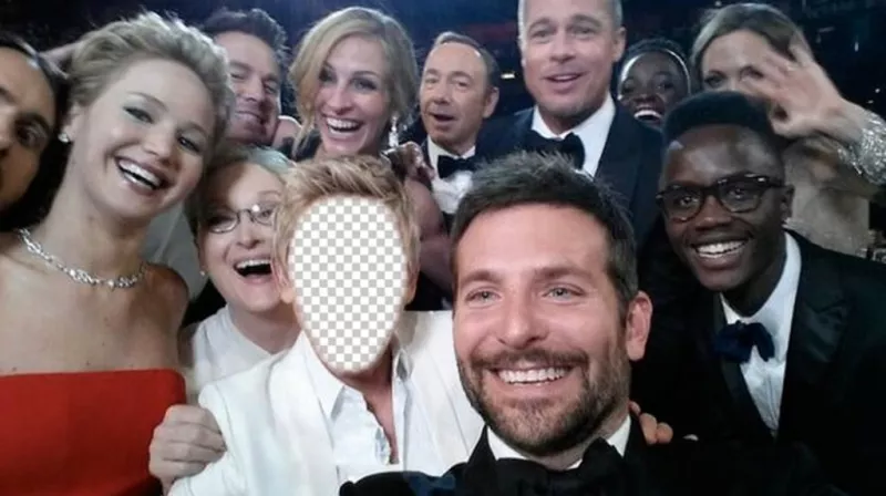 Photomontage du célèbre selfie des Oscars à faire avec votre photo ..