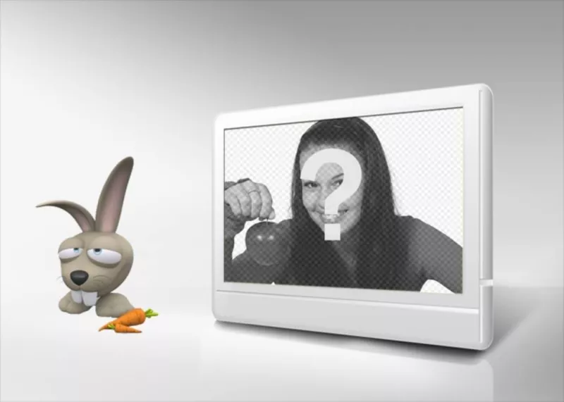 TV Photo Frame et le lapin. Personnalisez-le avec votre..