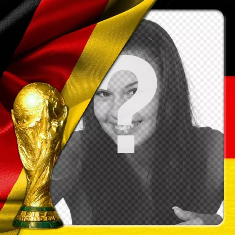 Montage de mettre votre photo avec drapeau de lAllemagne et de la Coupe du monde. Faire un ..