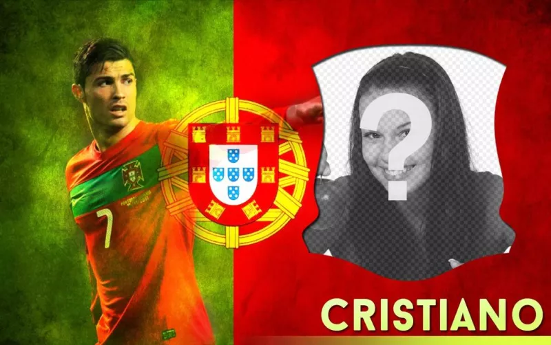 Photomontage de Cristiano Ronaldo, la sélection de lattaquant du Portugal avec votre photo. ..
