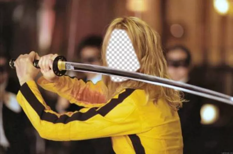 Photomontage de mettre votre visage sur lactrice Uma Thurman dans Kill Bill ..