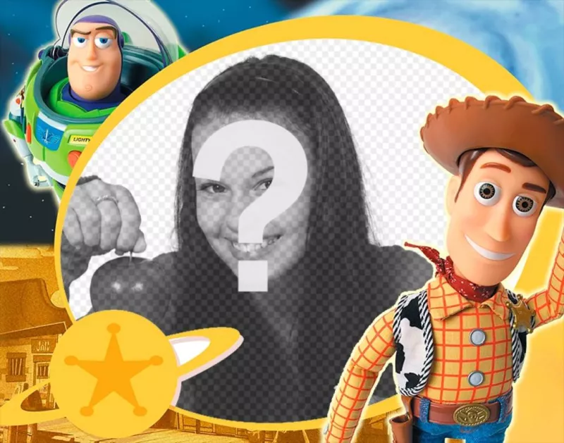 Cadre Toy Story enfants avec les deux personnages principaux dans le film. jouets ..