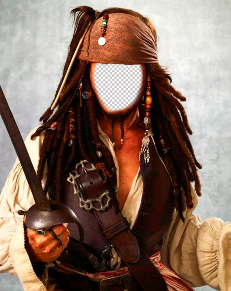 Photomontage du capitaine Jack Sparrow. ..