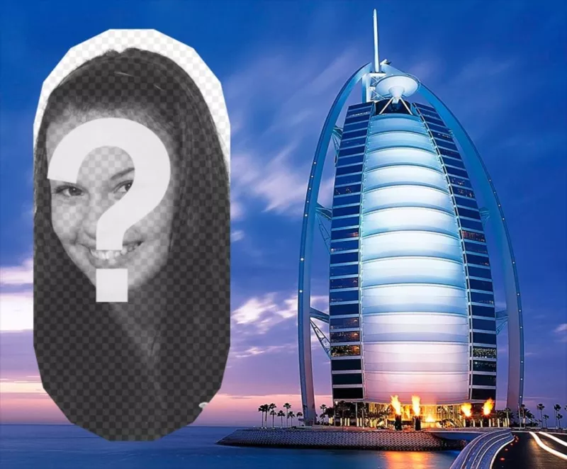 Photomontage avec un paysage de Dubaï ..