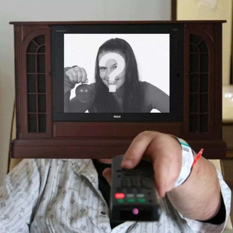 Animation pour faire votre propre photo, dans lequel un serras la télévision s'éteint et se..
