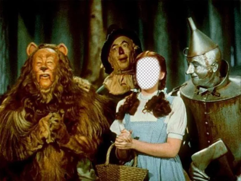 Devenir dans Dorothy, le Magicien dOz Photomontage de Protagonist pour télécharger votre photo et mis sur le visage du personnage Dorothy du Magicien dOz, qui apparaît accompagné par le lion, lhomme détain et épouvantail. Téléchargez votre photo et lajuster en quelques..