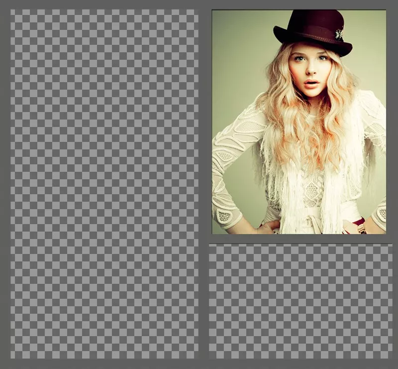 Collage avec lactrice Chloë Moretz et deux photos de vous. ..