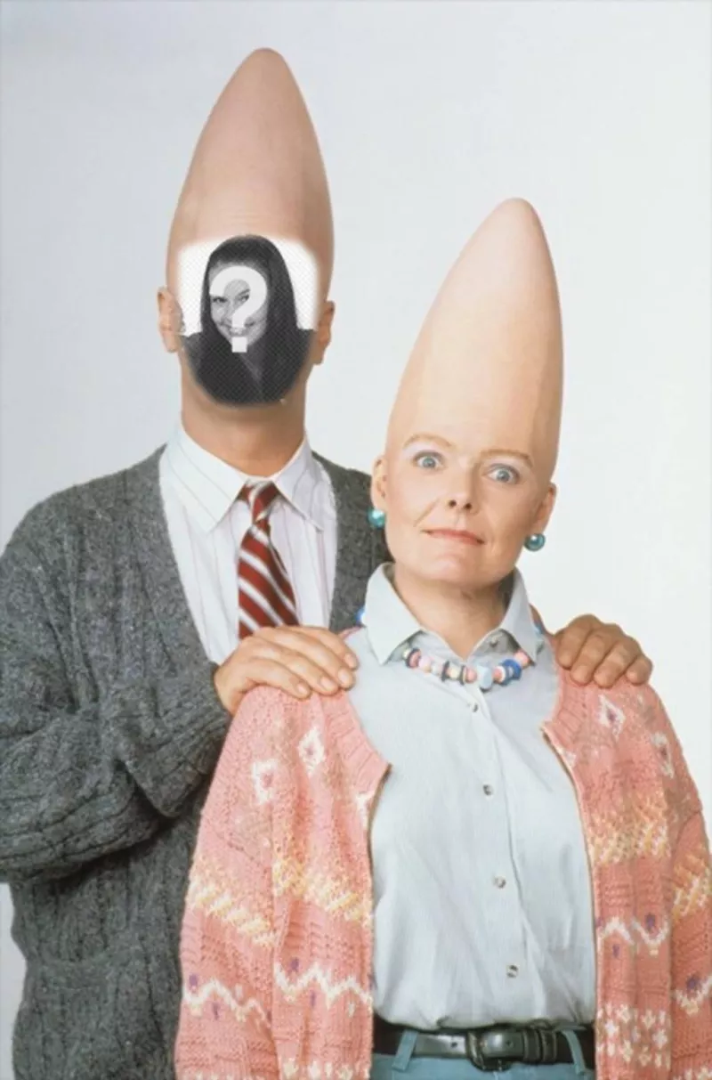 Photomontage du cône de tête d'alien pour mettre votre photo dans..