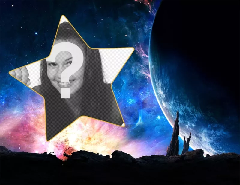 Galaxy Photomontage de mettre votre photo en une étoile. ..