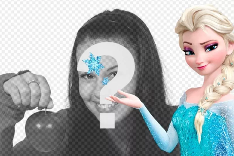 collage en ligne pour mettre votre photo avec la princesse Elsa de Frozen ..