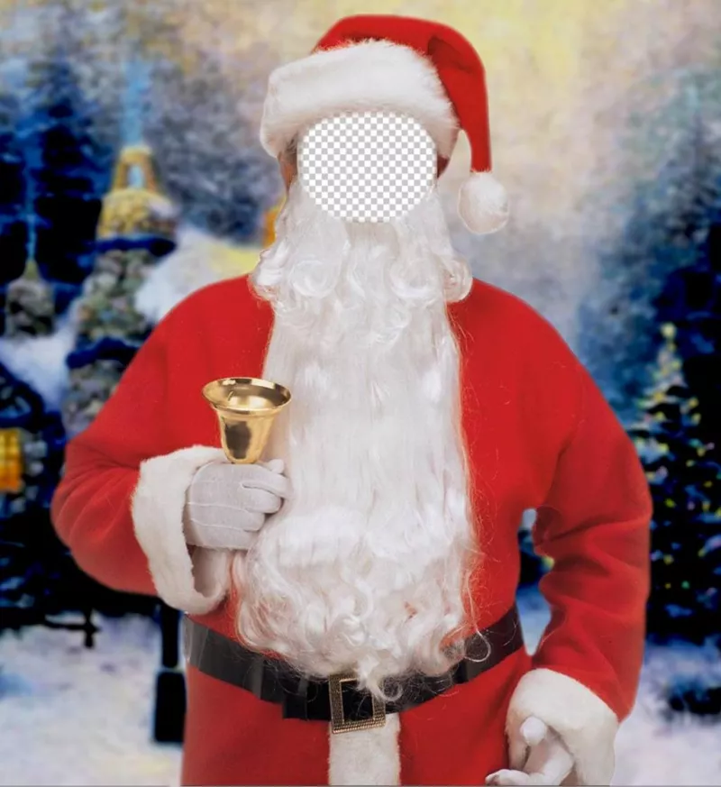 photomontages en ligne du Père Noël avec une cloche pour mettre votre visage ..