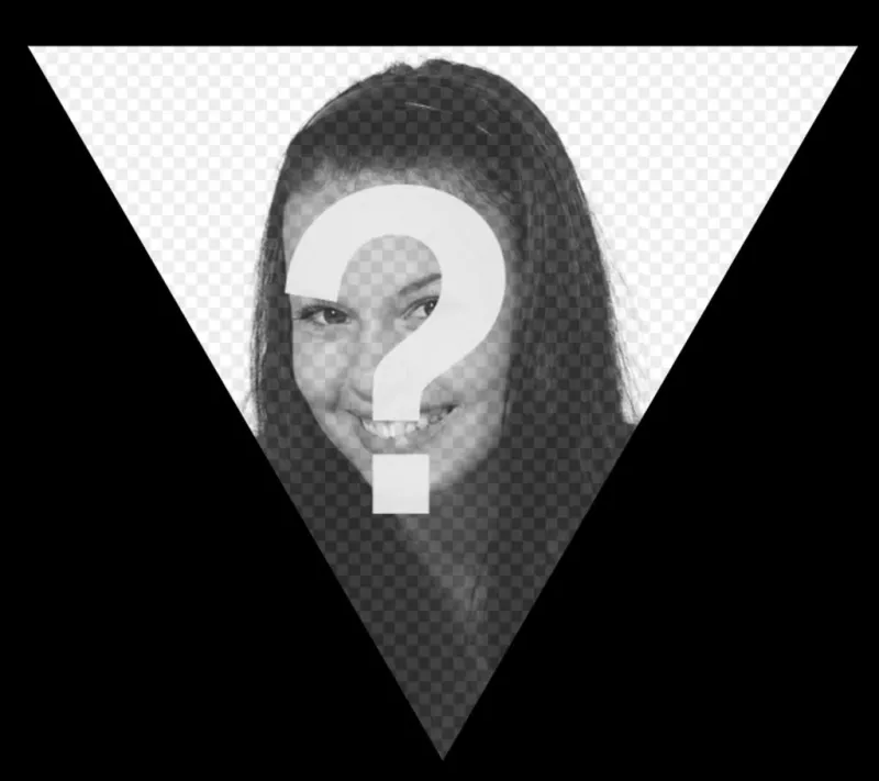 Cadre noir en forme de triangle pour ajouter votre photo pour ..