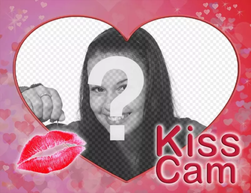 Téléchargez votre photo donnant un baiser à quelquun à cet effet original de BAISER CAM ..