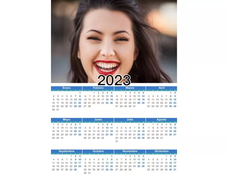 Calendrier 2024 année complète avec votre photo ..