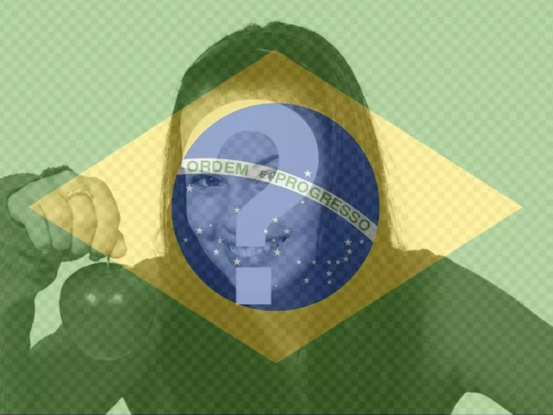 Mettez le drapeau brésilien à côté de votre photo en ligne ..