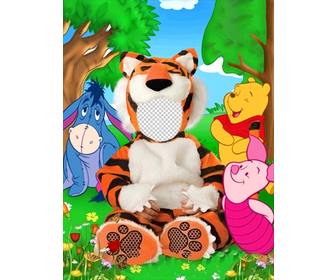 costume tigre virtuel pour les enfants vous pouvez modifier avec votre photo