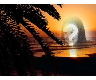 mettez votre photo ligne un coucher soleil dans un paysage idyllique dun