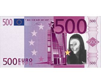 photomontage 500 euros faire avec votre image