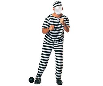 costume dun prisonnier avec des chaines pour modifier votre photo ligne
