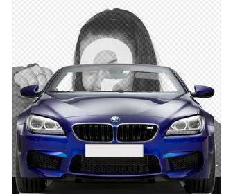 conduire une bmw decapotable bleu avec ce photomontage dans lequel vous pouvez mettre votre photo regarder comme vous etes au volant dquotune voiture