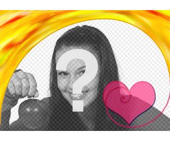 cadre photo avec un coeur felicite saint-valentin avec un montage photo ligne gratuit vous pouvez enregistrer ou envoyer un courriel