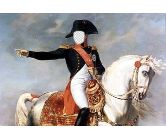 photomontage avec napoleon bonaparte sur son cheval