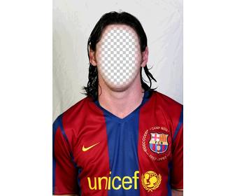 photomontage lionel messi du fc barcelone pour ajouter votre visage dans son visage