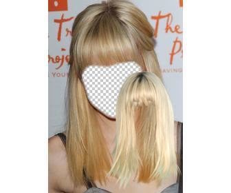 photomontage femme perruque blonde pour changer vos cheveux