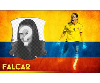 photo montage avec radamel falcao le joueur football colombien