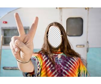 photomontage mettre votre visage dans un hippie avec une caravane