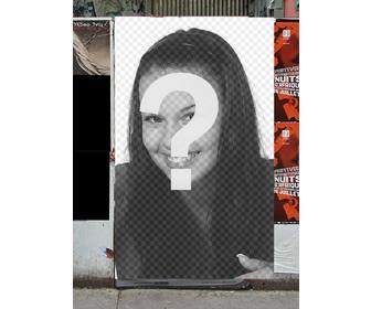 photomontage pour faire des affiches avec votre image sur un mur dune rue