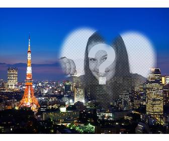 carte postale avec une image tokyo