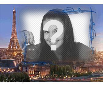 cadre photo avec un fond paris ville lquotamour pour faire une image