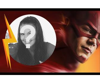 photomontage avec lun des super-heros flash
