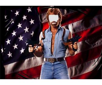 photomontage chuck norrisn heros americain pour modifier