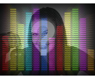filtre ligne musique egaliseur avec colores pour votre photo