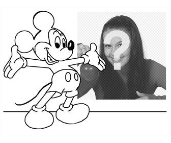 telechargez votre photo et peinture mickey mouse avec cet effet photo effet